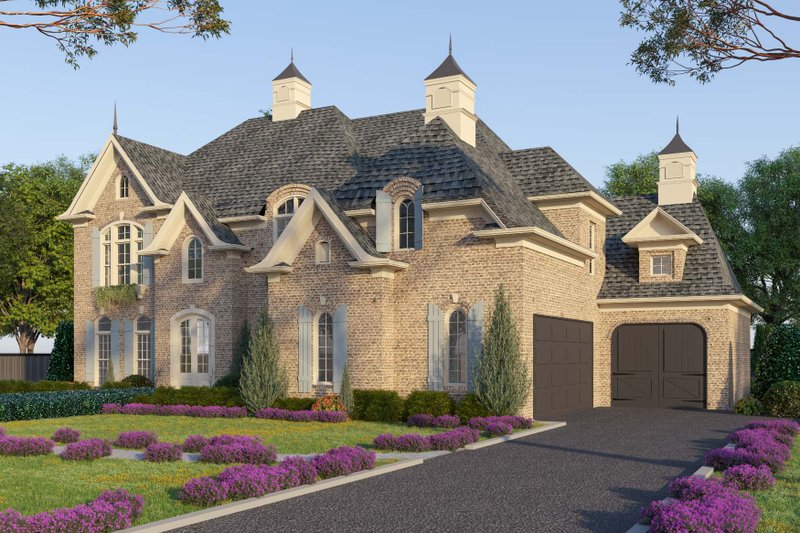 Dream House Plan - Exterior - Front Elevation 4 for European House Plan #54-421 - 4 bed, 4.5 bath
