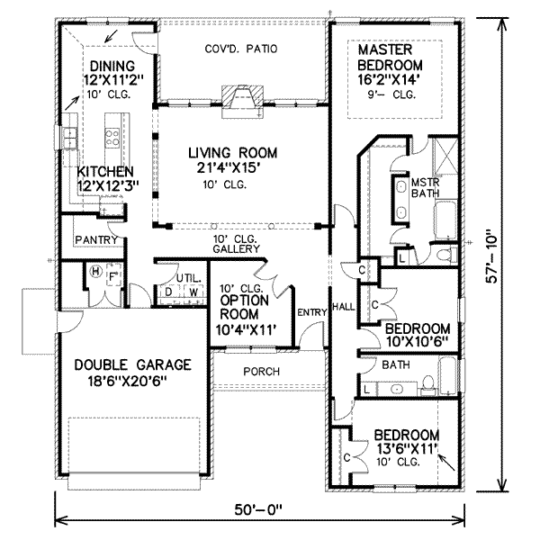 Traditional Floor Plan - Main Floor Plan #65-486