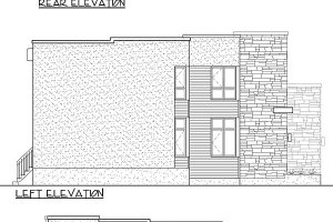 Exterior - Rear Elevation for Modern House Plan #25-4415 - 3 bed, 2.5 bath