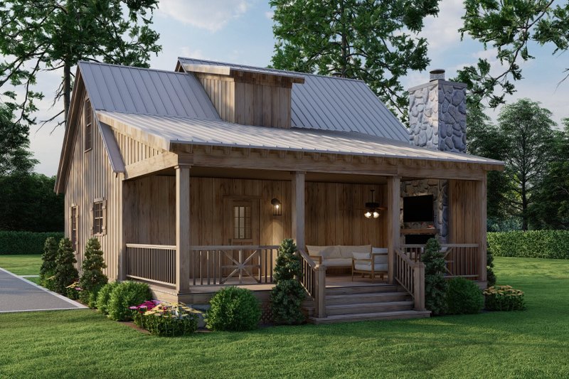 Home Plan - Exterior - Other Elevation 1 for Cabin House Plan #923-389 - 3 bed, 2 bath