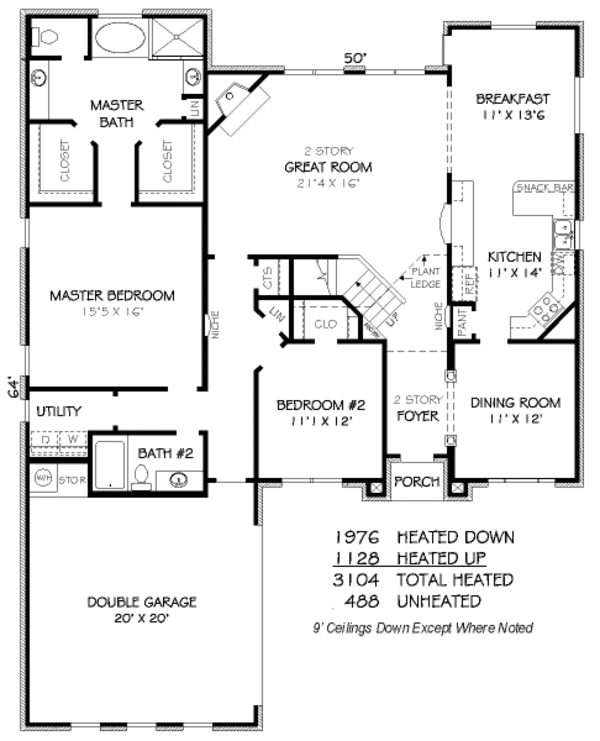 Traditional Floor Plan - Main Floor Plan #424-288