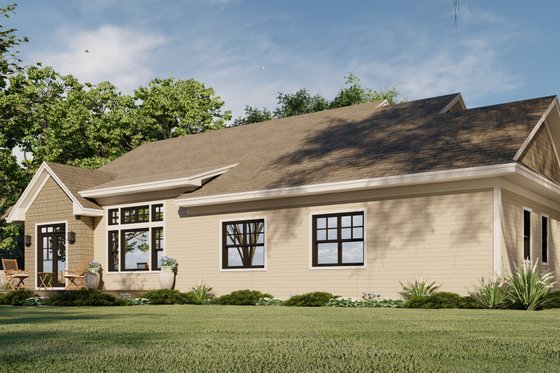 Exterior - Rear Elevation for Traditional House Plan #51-1182 - 3 bed, 2.5 bath