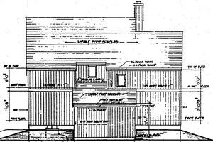 Exterior - Rear Elevation for Contemporary House Plan #312-521 - 3 bed, 1.5 bath