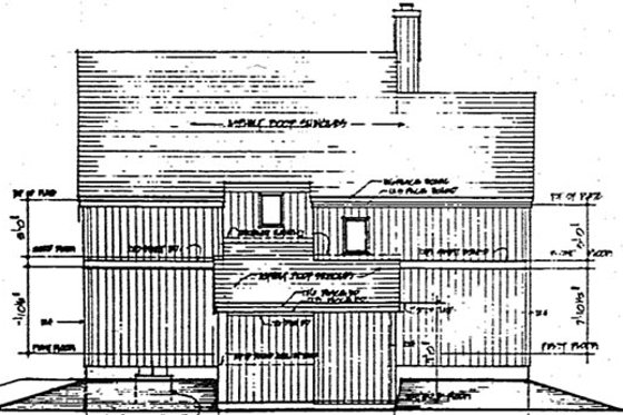 Exterior - Rear Elevation for Contemporary House Plan #312-521 - 3 bed, 1.5 bath