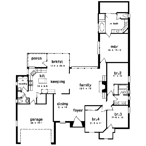 Dream House Plan - European Floor Plan - Main Floor Plan #301-101