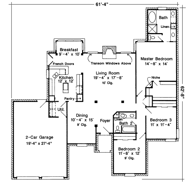 European Floor Plan - Main Floor Plan #410-312