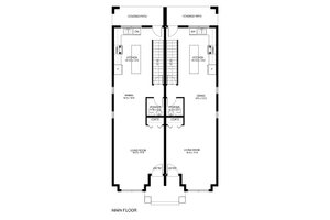 Floor Plan - Main Floor for Craftsman House Plan #126-275 - 3 bed, 2.5 bath