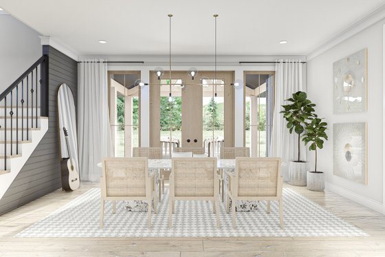 Interior - Dining Room for Barndominium House Plan #455-243 - 4 bed, 2.5 bath