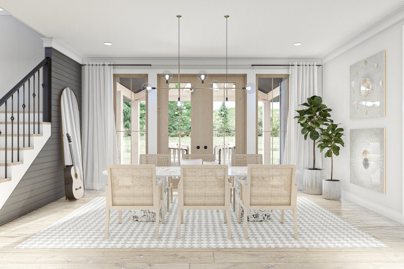 Home Plan - Interior - Dining Room for Barndominium House Plan #455-243 - 4 bed, 2.5 bath