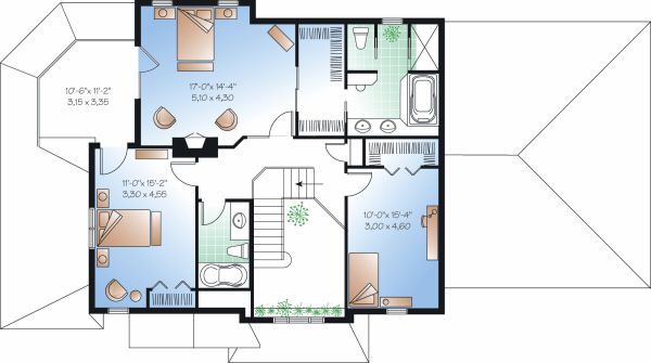 Dream House Plan - Traditional Floor Plan - Upper Floor Plan #23-872
