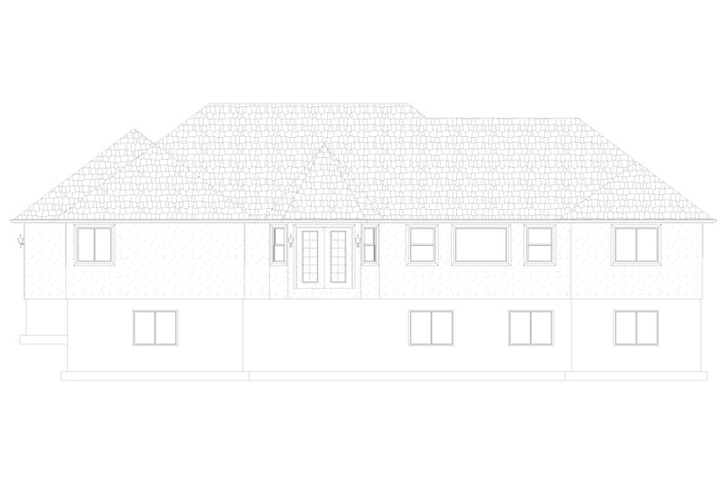 Dream House Plan - Exterior - Rear Elevation 1 for Ranch House Plan #1060-299 - 4 bed, 2 bath