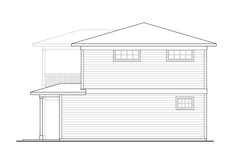 House Plan Design - Exterior - Other Elevation 1 for Traditional House Plan #124-1300 - 2 bed, 1.5 bath
