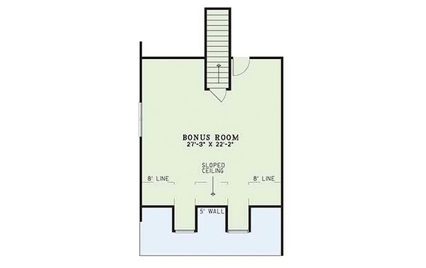Country Floor Plan - Upper Floor Plan #17-1101
