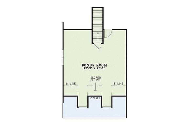 House Blueprint - Floor Plan - Upper Floor for Country House Plan #17-1101 - 4 bed, 3 bath