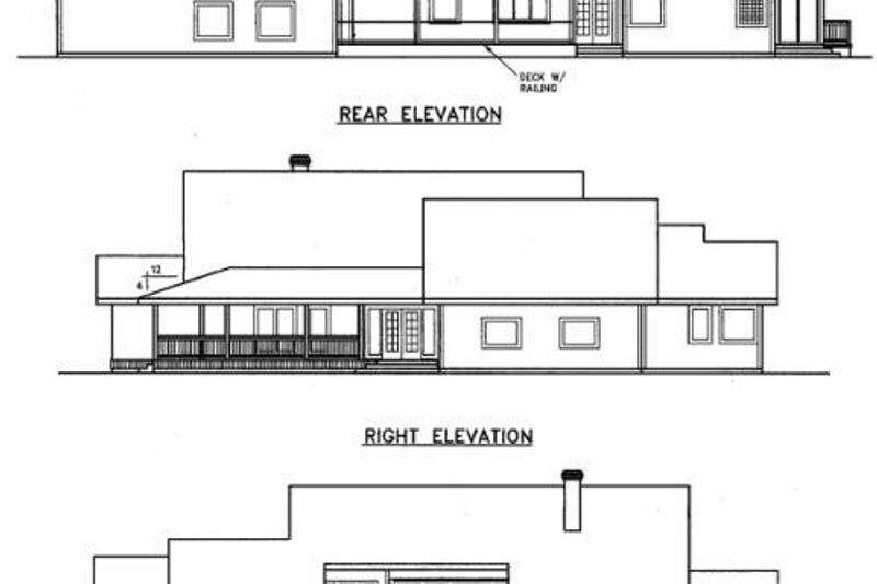 House Plan Design - Exterior - Rear Elevation for Traditional House Plan #60-290 - 3 bed, 2 bath