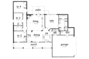 Southern Style House Plan - 4 Beds 2 Baths 1489 Sq/Ft Plan #36-315 