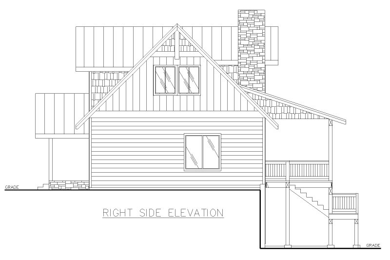 House Design - Exterior - Other Elevation 1 for Farmhouse House Plan #117-1013 - 2 bed, 2 bath