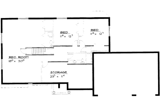 Floor Plan - Lower Floor for Traditional House Plan #308-146 - 5 bed, 3.5 bath