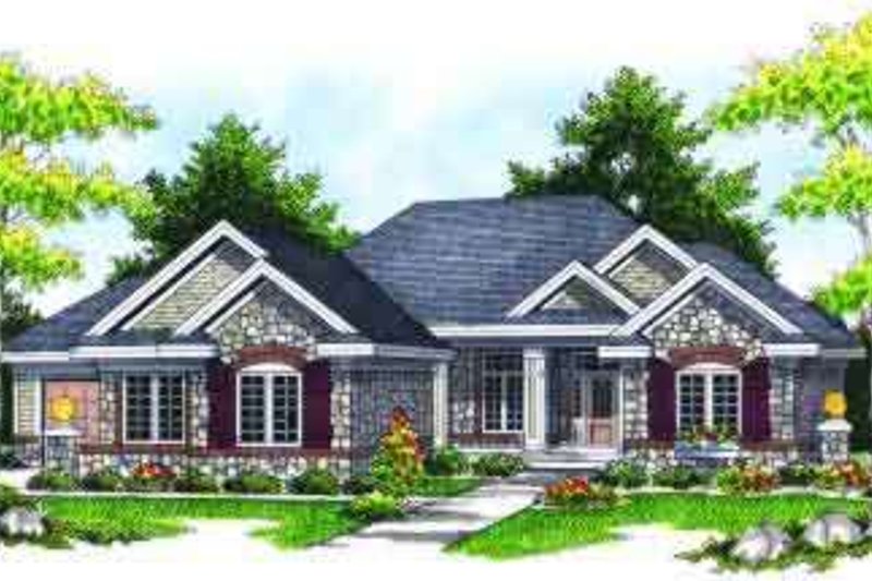 Dream House Plan - Traditional Exterior - Front Elevation Plan #70-619