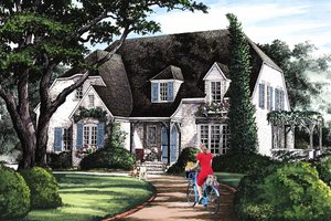 Cottage Exterior - Front Elevation Plan #137-289
