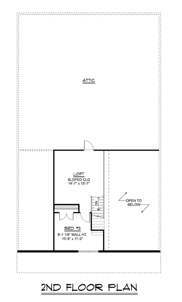 Barndominium Floor Plan - Upper Floor Plan #1064-429