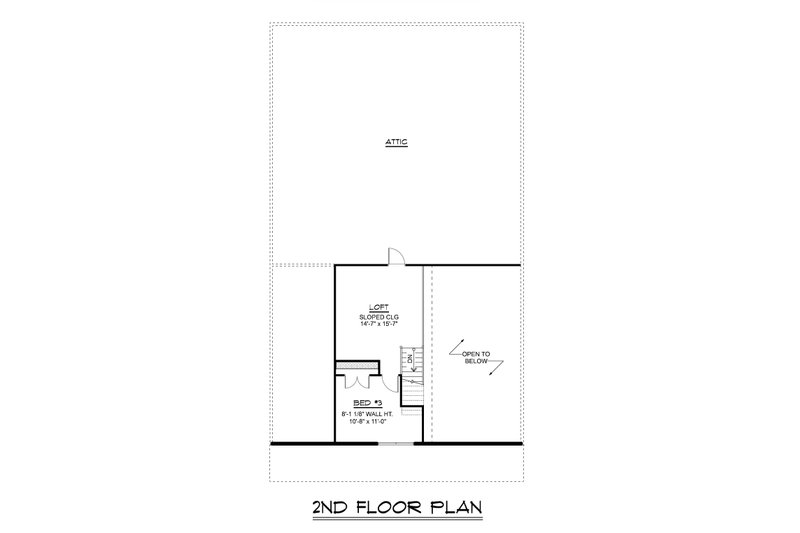 House Plan Design - Floor Plan - Upper Floor for Barndominium House Plan #1064-429 - 3 bed, 2 bath