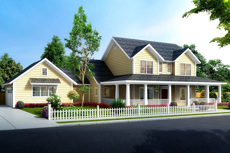 House Plan Design - Farmhouse Exterior - Front Elevation Plan #513-2184