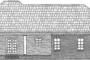 Exterior - Rear Elevation for Southern House Plan #21-123 - 3 bed, 2 bath