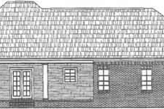 Exterior - Rear Elevation for Southern House Plan #21-123 - 3 bed, 2 bath