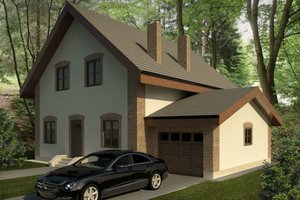 European Exterior - Front Elevation Plan #906-6