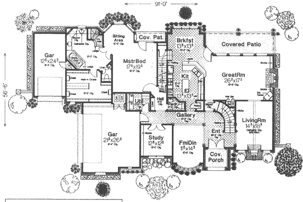 European Floor Plan - Main Floor Plan #310-512