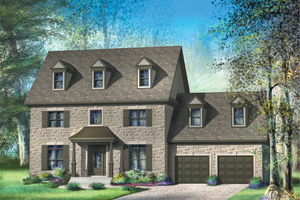 Colonial Exterior - Front Elevation Plan #25-4701