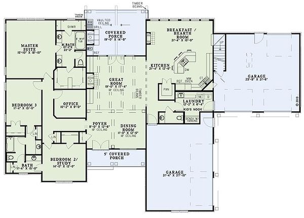 Home Plan - European Floor Plan - Main Floor Plan #17-2539