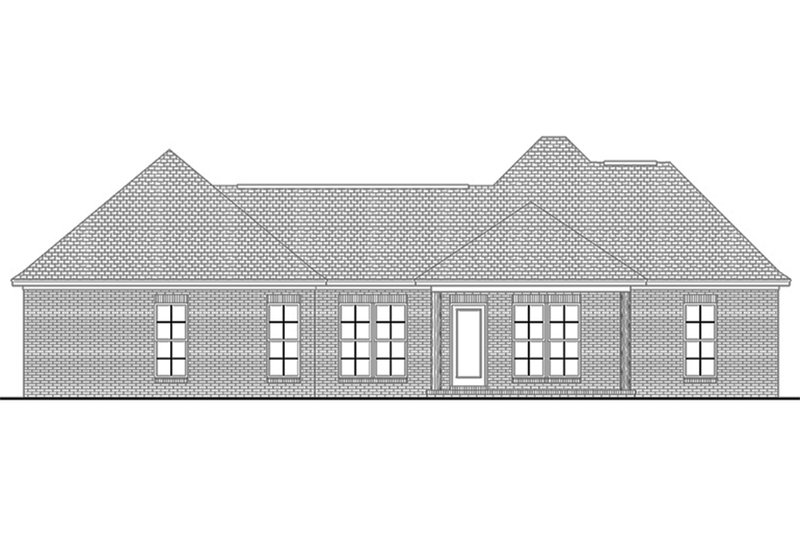 Home Plan - Exterior - Rear Elevation for European House Plan #430-62 - 3 bed, 2 bath