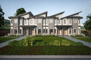 Exterior - Front Elevation 3 for Contemporary House Plan #1101-36 - 10 bed, 8 bath