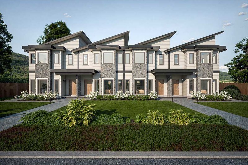 Architectural House Design - Exterior - Front Elevation 3 for Contemporary House Plan #1101-36 - 10 bed, 8 bath