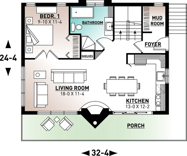 Architectural House Design - Modern Floor Plan - Main Floor Plan #23-2023