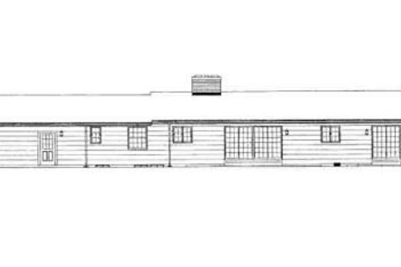 Dream House Plan - Exterior - Rear Elevation for Ranch House Plan #72-199 - 3 bed, 2.5 bath