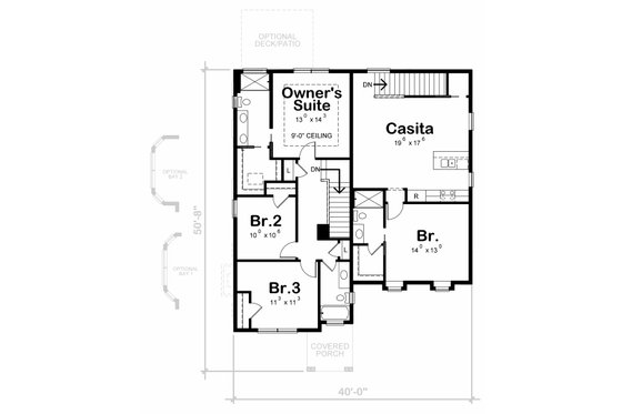 Floor Plan - Upper Floor for Traditional House Plan #20-2529 - 4 bed, 3.5 bath