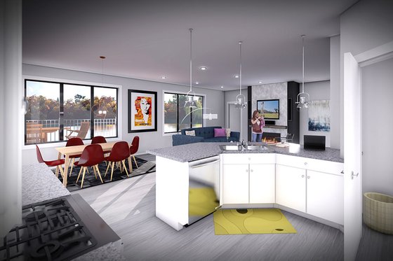 Interior - Kitchen for Prairie House Plan #70-1530 - 4 bed, 3 bath