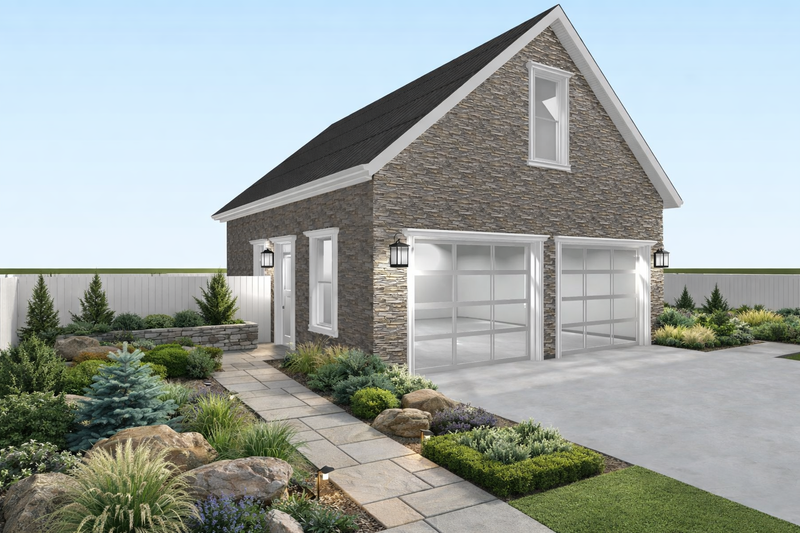 House Blueprint - Exterior - Front Elevation 4 for Traditional House Plan #1060-484, 1.5 bath