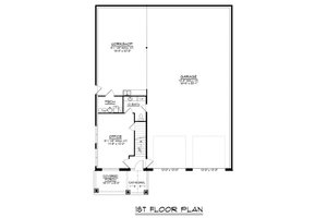 Floor Plan - Main Floor for Craftsman House Plan #1064-409 - 2 bed, 1.5 bath