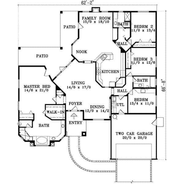 European Floor Plan - Main Floor Plan #1-1473