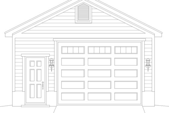 Exterior - Front Elevation 3 for Contemporary House Plan #932-942, 0.5 bath