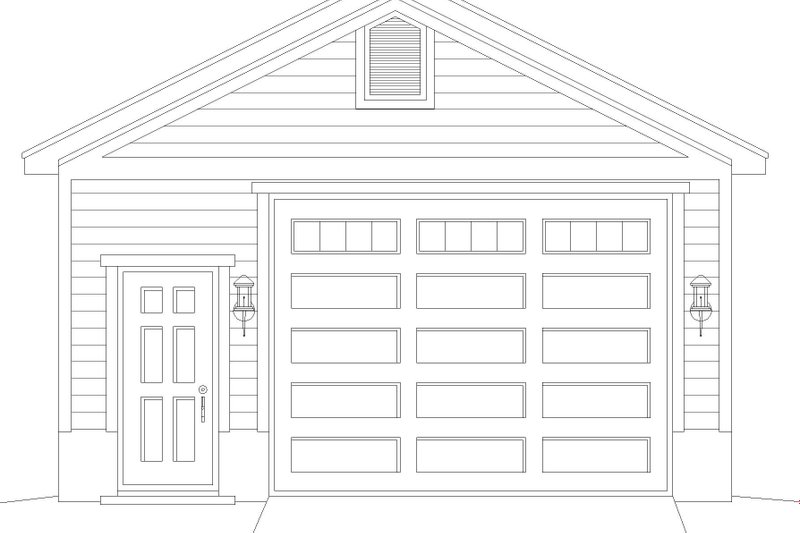 Architectural House Design - Exterior - Front Elevation 3 for Contemporary House Plan #932-942, 0.5 bath