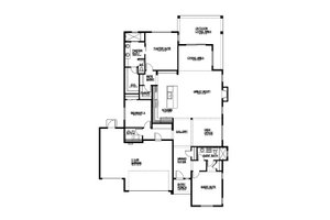 Floor Plan - Main Floor for Contemporary House Plan #569-74 - 3 bed, 2 bath