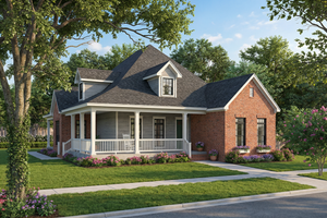 Country Exterior - Front Elevation Plan #17-1018