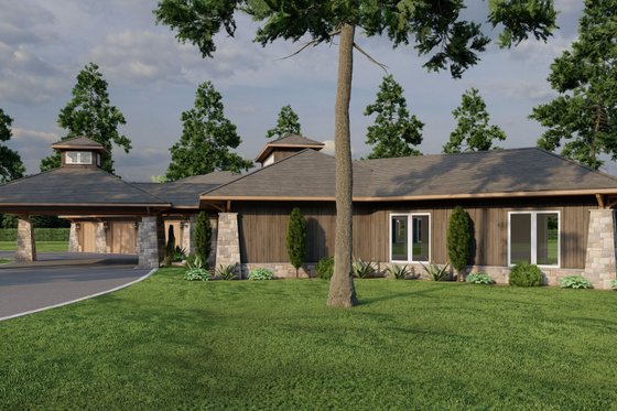 Exterior - Other Elevation 2 for Mediterranean House Plan #923-337 - 3 bed, 2.5 bath