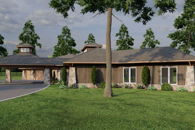Dream House Plan - Exterior - Other Elevation 2 for Mediterranean House Plan #923-337 - 3 bed, 2.5 bath