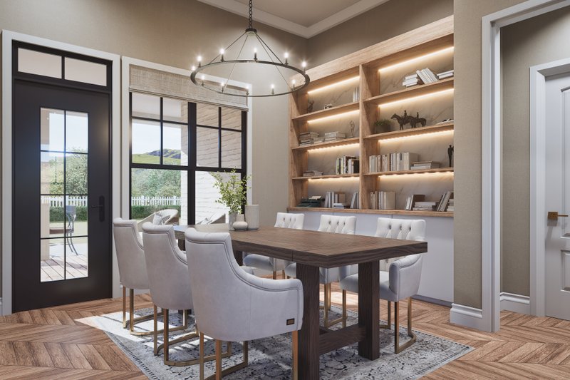 House Blueprint - Interior - Dining Room for Farmhouse House Plan #54-683 - 3 bed, 2.5 bath